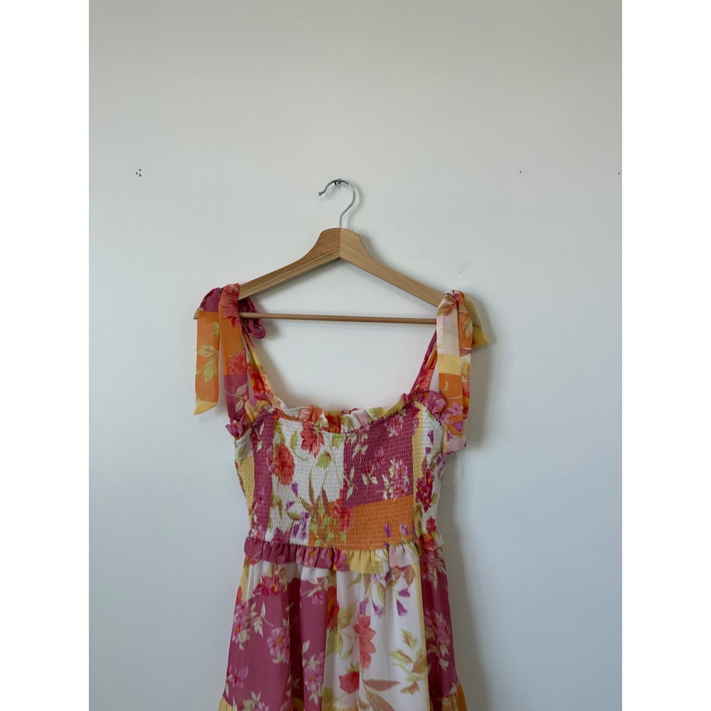 &merci Women's Sleeveless Floral Patch Dress – Pink – Size Small – NWOT - Picture 2 of 4